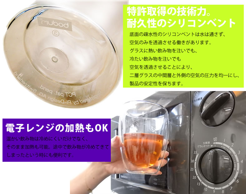 【BODUM ボダム】ダブルウォールグラス 2個入 コップ タンブラー グラス ガラス 箱入り ペア ギフト 保温 食器 ワイン ウイスキー コーヒー 山本まさと PAVINA パビーナ
